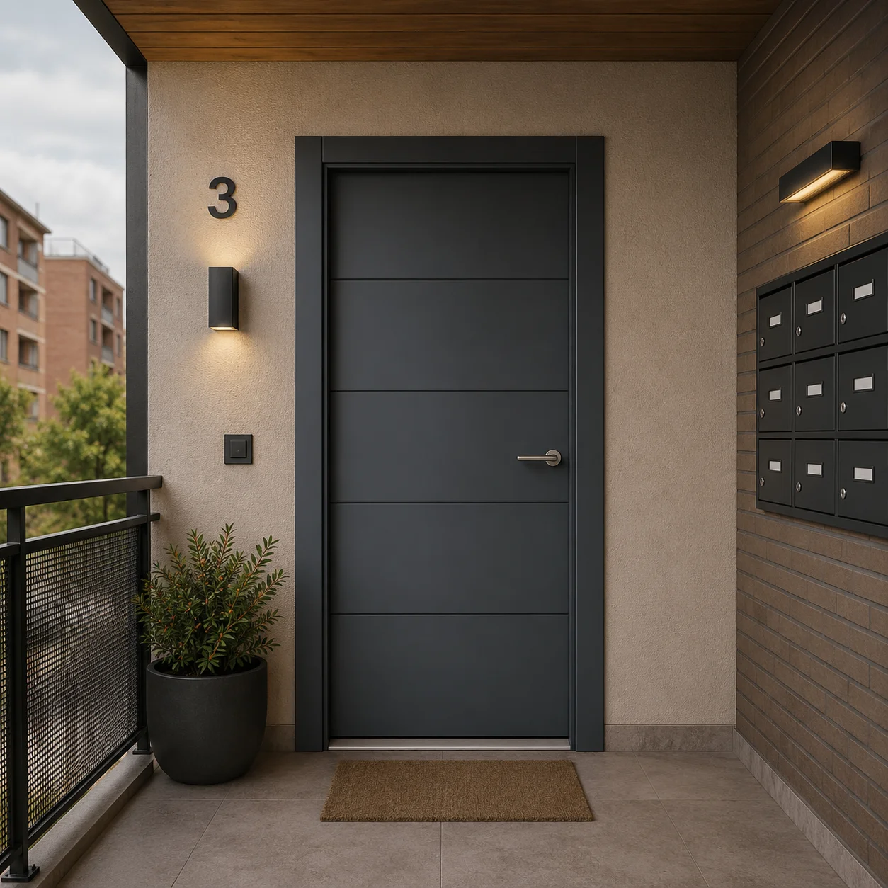 Aurum Puertas puerta exterior acero galvanizado · Diseño catálogo Madrid