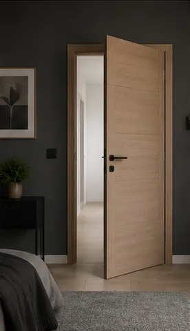 Aurum Puertas puerta acorazada abatible tonos madera · Diseño catálogo Atenas