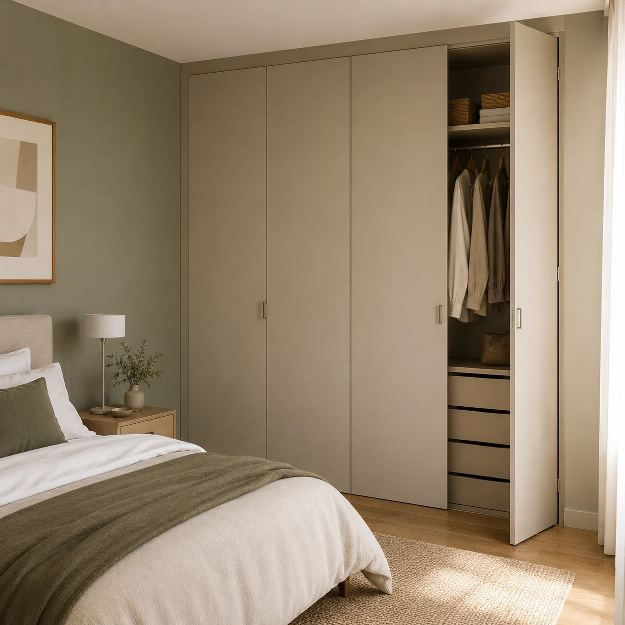 Aurum Puertas puerta armario abatible beige · Diseño Liso