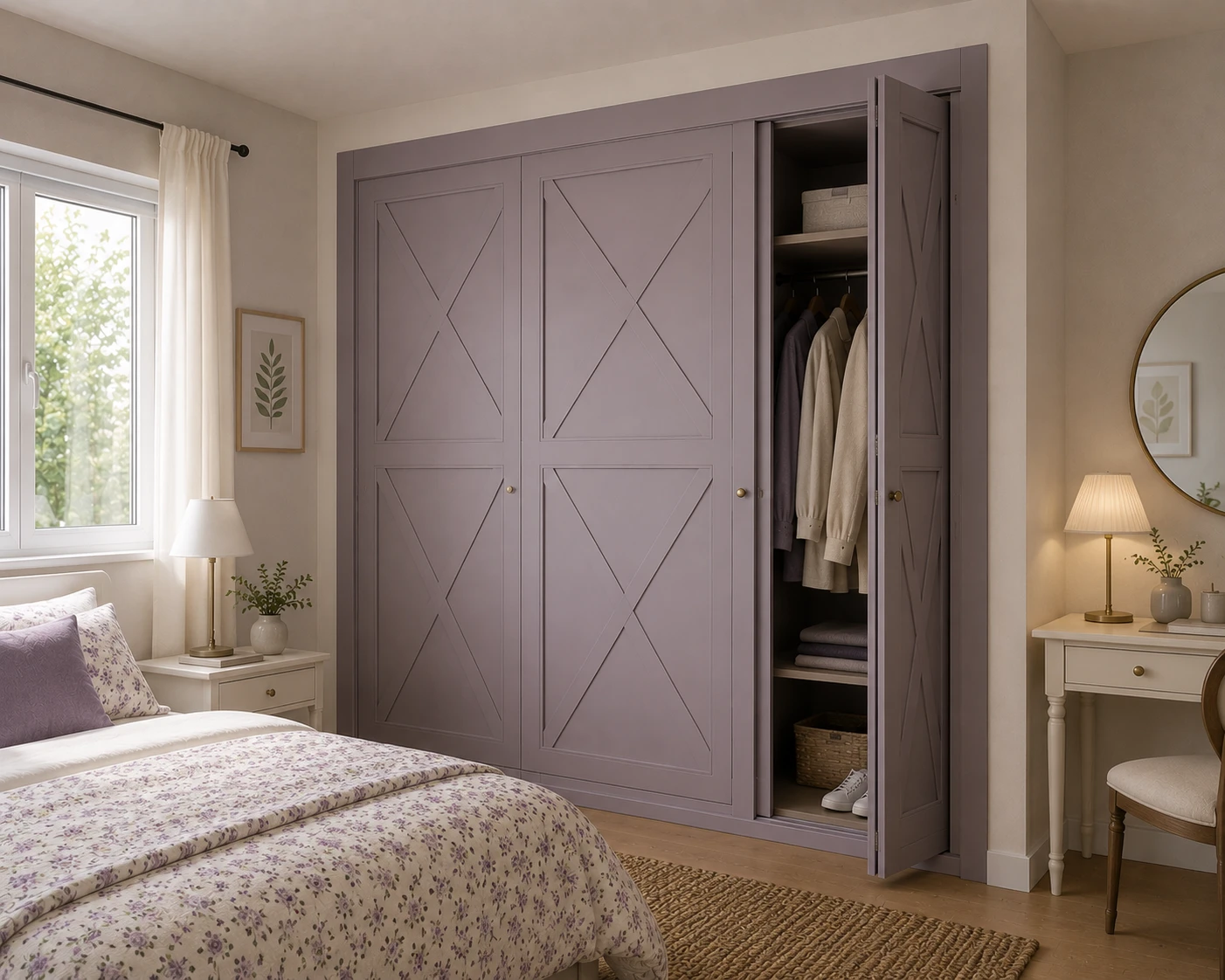 Aurum Puertas puerta armario abatibles morado · Diseño catálogo Aspas