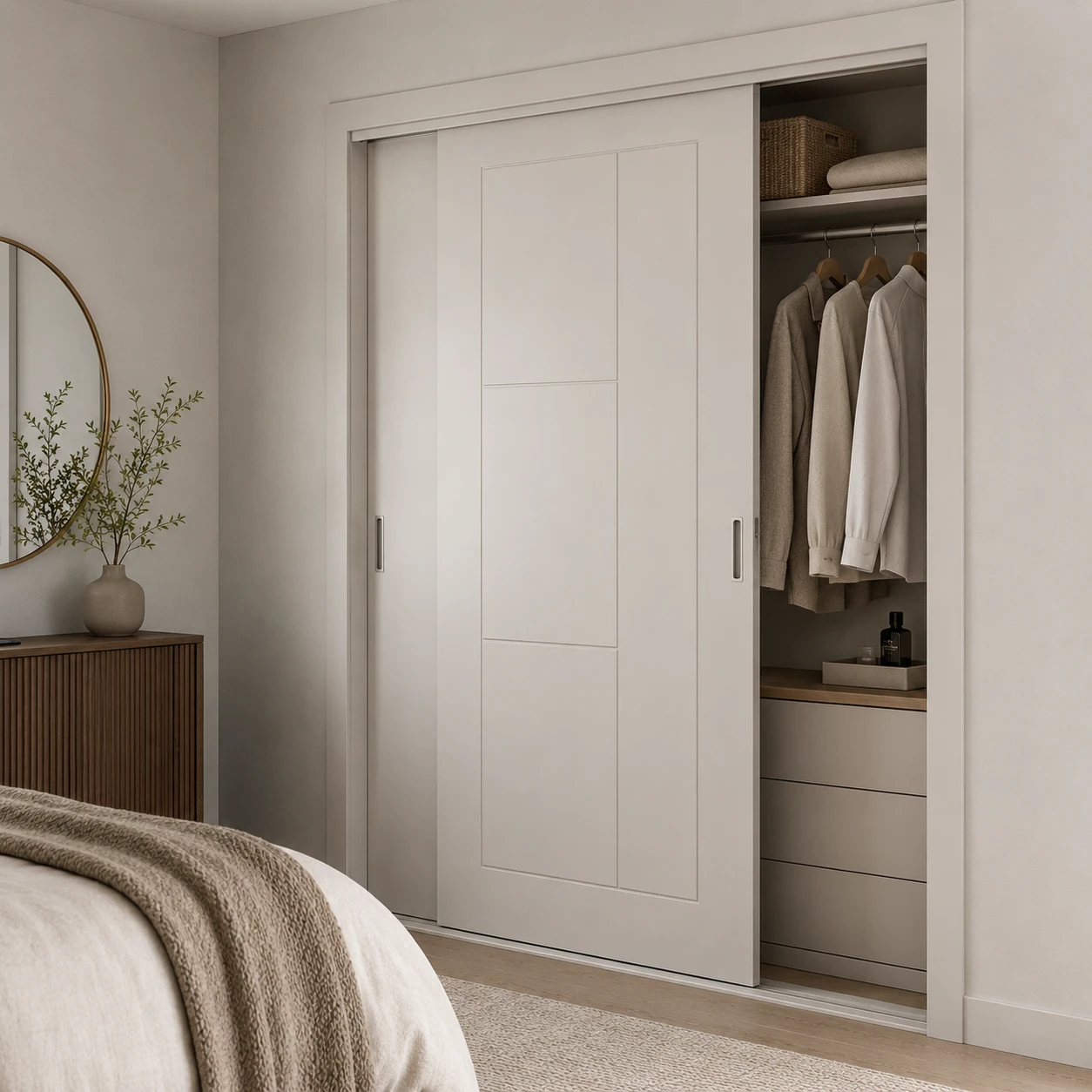 Aurum Puertas puerta armario correderas blanco · Diseño catálogo Budapest