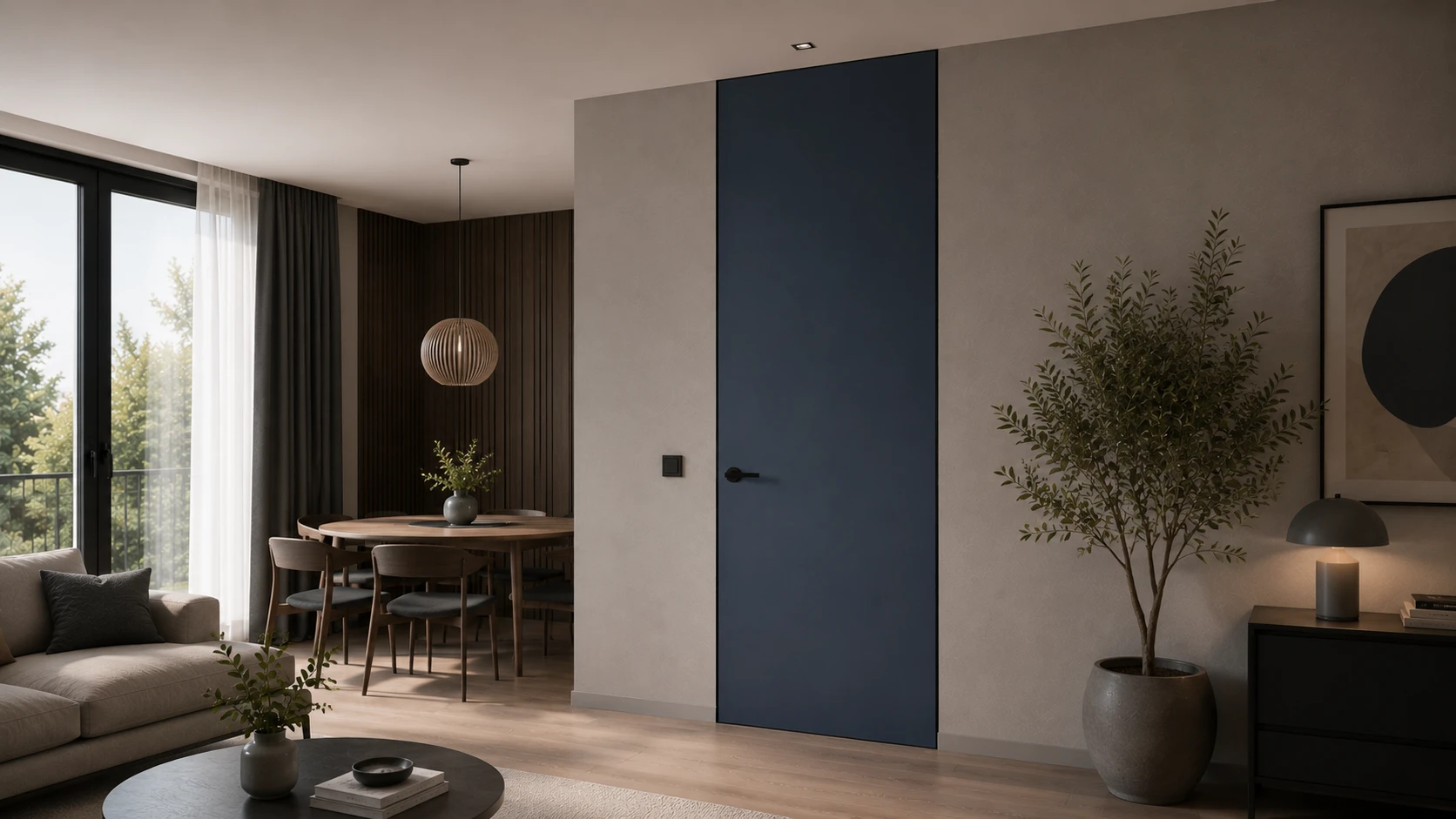 Aurum Puertas puerta interior suelo a techo de salón · Diseño Liso