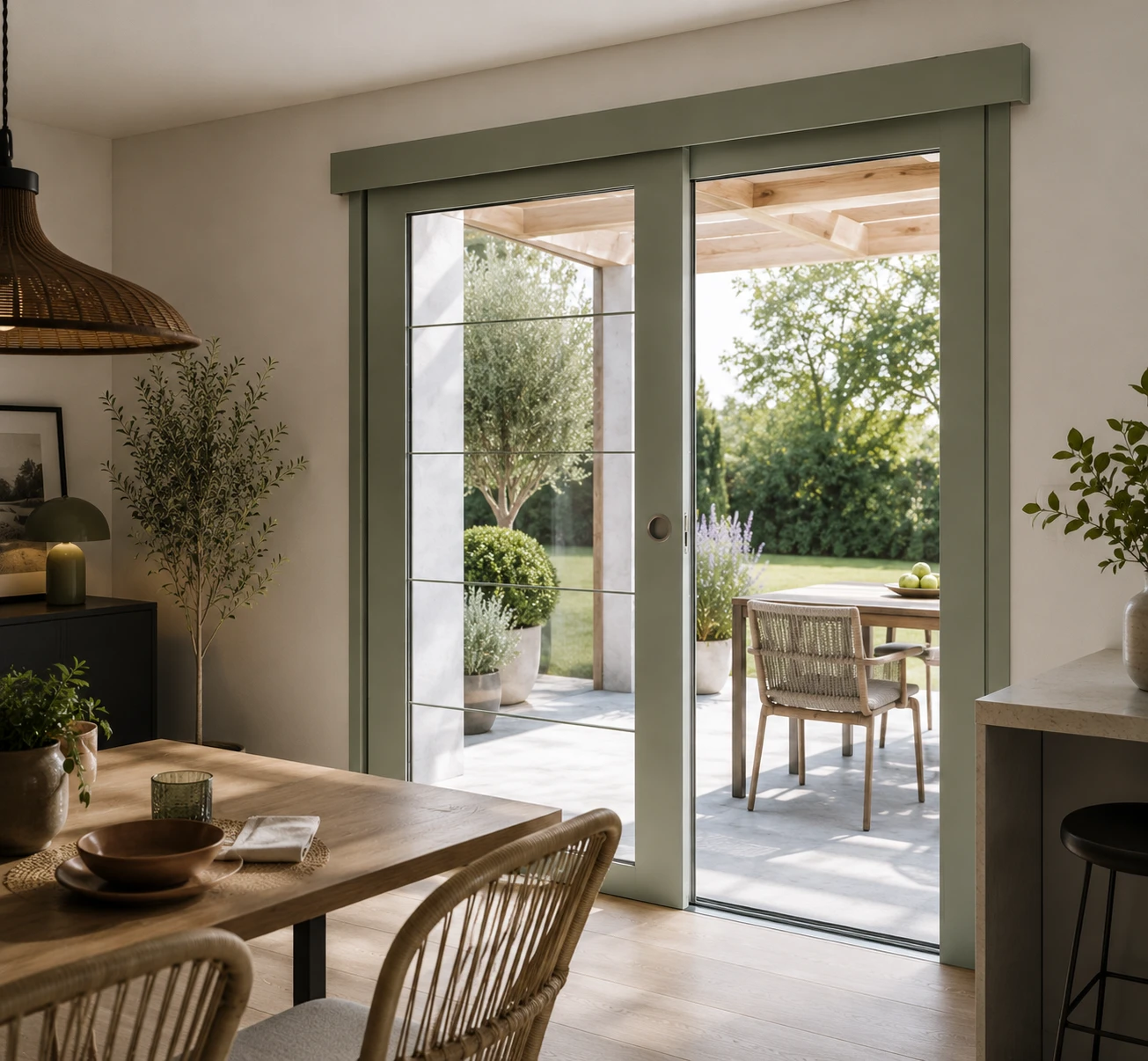 Aurum puertas puerta corredera exterior · Diseño catálogo Milán P4