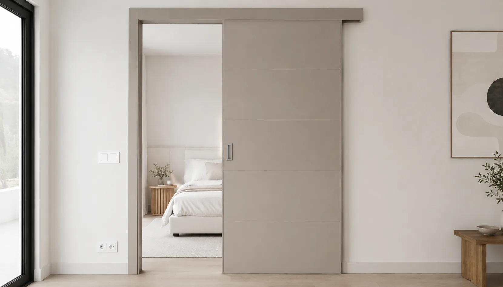 Aurum Puertas puerta corredera beige · Diseño catálogo Atenas