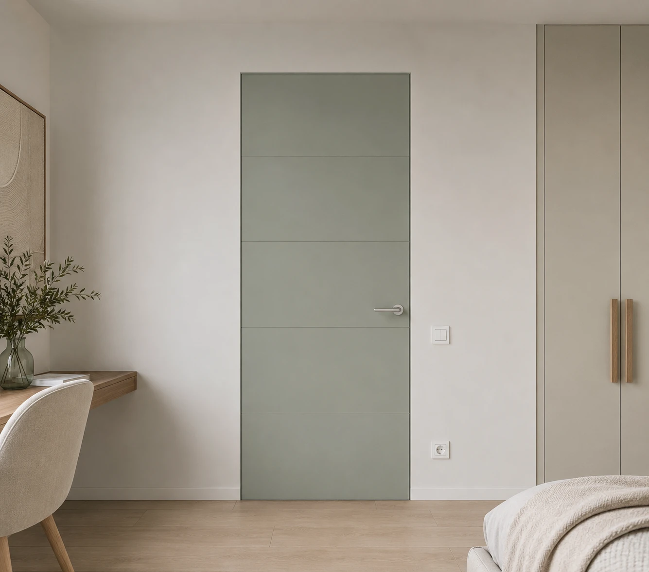 Aurum puertas puerta enrasada verde · Diseño Catálogo Atenas